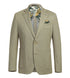 Half Canvas Slim Fit Blazer in Khaki