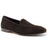 Zelli Sueded Goatskin Loafer with Crocodile Vamp in Nicotine