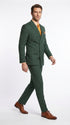 Men’s Hunter Green Pinstripe Double Breasted Suit – Vintage 1920s Great Gatsby Gangster Style