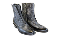 Corrente 3273HS Python Printed Calfskin Slip-On Boot - Black - Black - Size 13