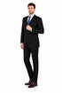 (34R, 38L, 42R, 44R) Regular Fit 2 Piece Black Suit
