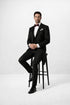 (34R, 38S) Classic Full Dress Tuxedo Tails 2 Piece Regular Fit In Black