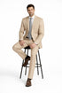 (34R) Regular Fit 2 Piece Beige Suit