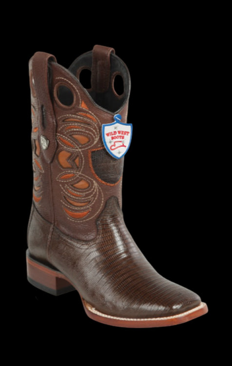 Wild West Botas de Armadillo Horma Rodeo Brown