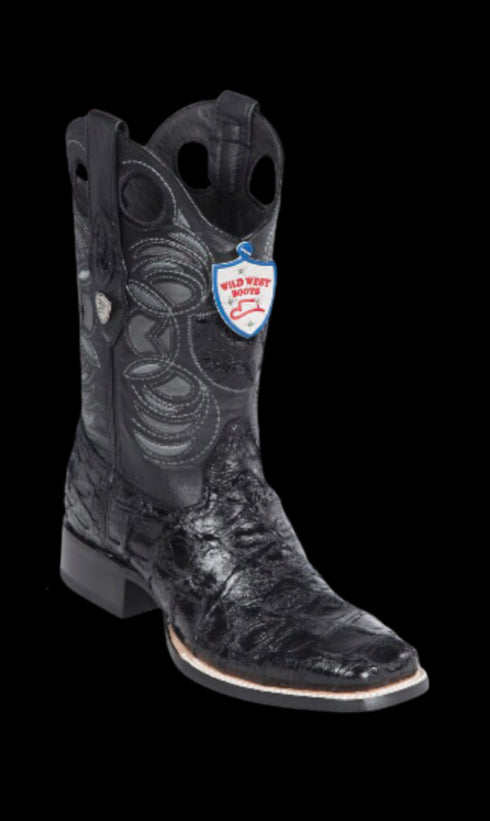Bota de Pirarucu Original Horma Punta Recortada Wild West