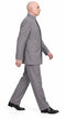 Men's Light Gray Austin Powers Dr. Evil Inspired Suit – Mandarin Collar 2 Piece Costume Suit for Halloween, Cosplay & Themed Parties
