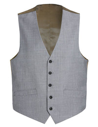 Bevagna Collection - Wool Suit Dress Vest 5 Buttons Regular Fit In Light Gray