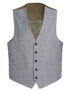 Bevagna Collection - Wool Suit Dress Vest 5 Buttons Regular Fit In Light Gray