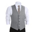 Vanderbilt Collection - Classic Dress Vest 5 Buttons Regular Fit In Gray