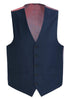 Bevagna Collection - Wool Suit Dress Vest 5 Buttons Regular Fit In Blue