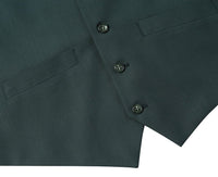 Vanderbilt Collection - Classic Dress Vest 5 Buttons Regular Fit In Green