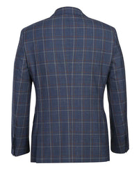 English Laundry 2-Piece Check Wool Linen Blend Slim Fit Suit