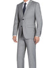 (36S, 38L) Light Gray 100% Virgin Wool Regular Fit Pick Stitched 2 Piece Suit