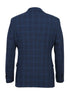 English Laundry 2-Piece Blue Plaid Wool Blend Slim Fit Dress Suit