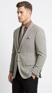 Men’s Black and White Houndstooth Blazer Jacket, Classic Formal Sport Coat for Business, Wedding and Dress Wear