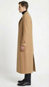 Men’s Full-Length Camel Overcoat – Classic Long Microfiber-Blend Coat for Winter and Formal Wear Maxi Duster Coat