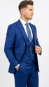 Men’s Royal Blue 3 Piece Suit Set with Vest – Formal Wedding and Party Wear Suit - Saphire Cobalt blue