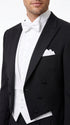 Men’s Black Victorian Tailcoat Tuxedo – 1800s 19th Century Edwardian Peak Lapel Formal Suit