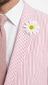 Mens Pink Seersucker Blazer – Lightweight Striped Summer Sport Coat Casual Smart Formal Jacket