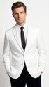 Men’s White Disco Blazer 1980s Sequin Style Jacket – Lapel Collar Party Blazer, Formal Evening Wear, Halloween Masquerade Club Outfit