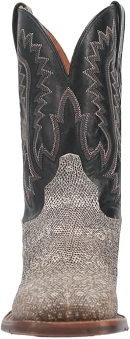 Dan Post Men's Elgin Genuine Lizard Square Toe Boots - Natural