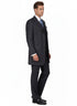 Men's Three Button Suits - Navy Blue Pinstripe Three-Piece Suit – Classic Business and Formal Wear with Tailored Fit