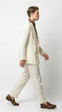 Men’s Off White 70s Style Double Breasted Suit – Vintage Retro Wide Lapel Classic Outfit for Party, Wedding and Casual Fashion Wear