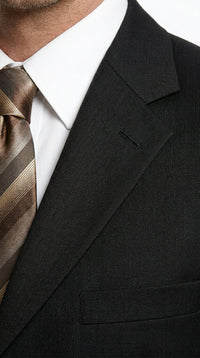 Men’s Black Three Button Blazer – Classic Formal Suit Jacket for Business, Office, Sport Coat