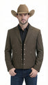 Mens Brown Western Blazer – Cowboy Style Casual Jacket Vintage Western Sport Coat Country Fashion Jacket