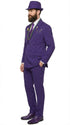 Men’s Purple Pinstripe Mardi Gras Suit | Classic Double Breasted Formal Carnival Suit