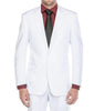 (36R, 48S) 2 Piece Suit 2 Buttons Regular Fit In White