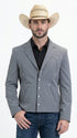 Mens Gray Western Blazer Set – Cowboy Style Jacket and Pants Outfit Classic Country Western Suit