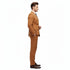 Men’s Vitali Brand Rustish Orange Brown Copper Color Double Breasted Slim Fit Suit