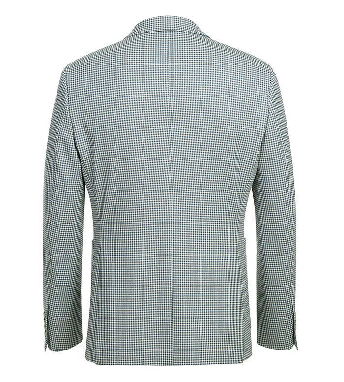 Half Canvas Slim Fit Blazer in Gray