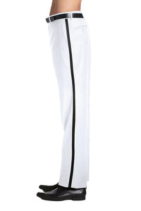 Mens Dress Tuxedos Pants in Color Flat Front No Pleat