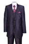 Mens 2 Button Vested Peak Lapel Shiny Sharkskin Suit in Black