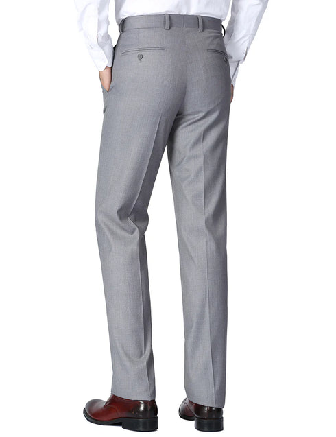 Dress Pants Regular Leg Un-Hemmed Bottoms in Gray