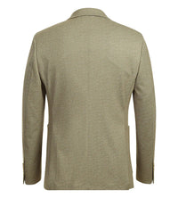 Half Canvas Slim Fit Blazer in Khaki