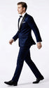 Men’s James Bond Inspired Navy Blue Tuxedo – Black Shawl Lapel Wedding & Prom Suit