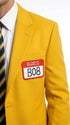 Men’s Beetlejuice Little Head Costume Yellow Suit – Shrinker Inspired 2 Piece Halloween Suit