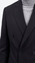 Men's Designer Stacy Adams Classic Double Breasted Suit in Black Peak Lapel Slim fit