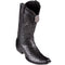 Los Altos Mens Black Ostrich Boots