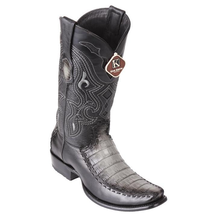 Men's Caiman Belly Boots with Deer Dubai Toe Handmade in Faded Cognac main image 1