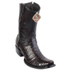 Men's King Exotic Caiman Belly Boots Dubai Toe Handcrafted Black Cherry (479B8218)
