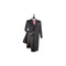 48 Inch double breasted Long Wool Blend mens winter pea coats Black