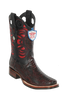 Wild West Botas de Pata de Avestruz Horma Square Toe Black Cherry