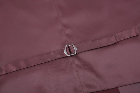 Vanderbilt Collection - Classic Dress Vest 5 Buttons Regular Fit In Burgundy