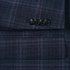 Wool Blend Regular Fit Stretch Checked Blazer in Navy