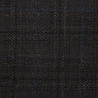 Wool Blend Regular Fit Checked Blazer in Brown