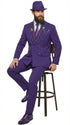 Men’s Purple Pinstripe Mardi Gras Suit | Classic Double Breasted Formal Carnival Suit